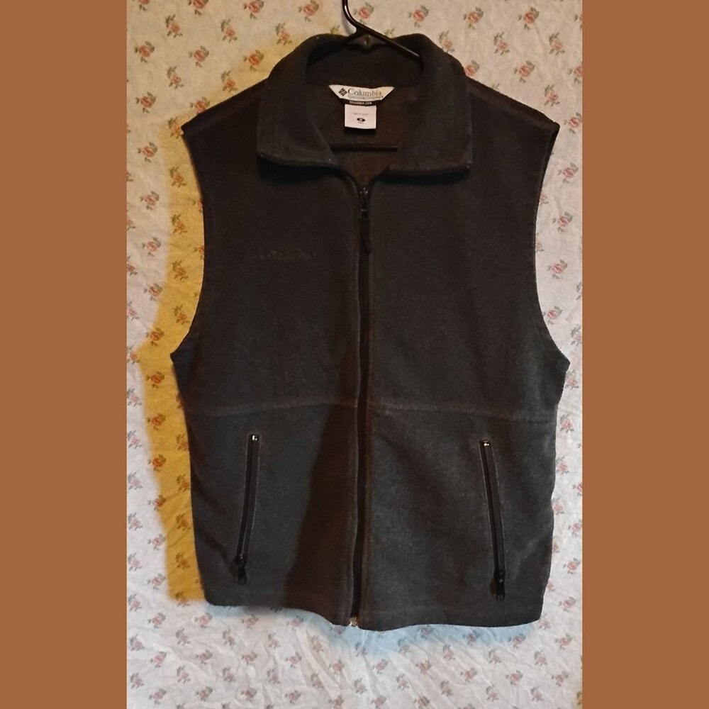Med Charcoal Columbia Fleece Vest